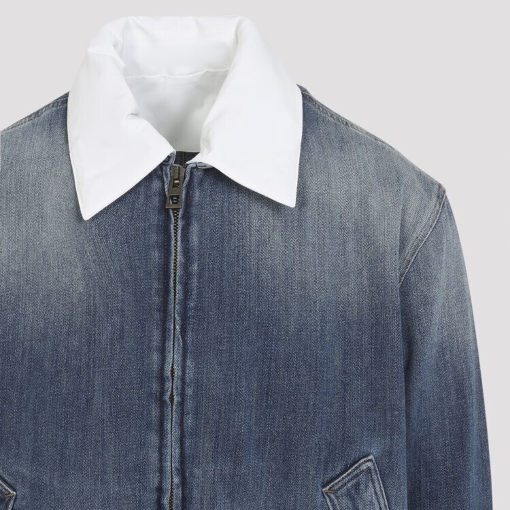 Loewe Faded Blue Cotton Blend Casual Jacket - NWT - Picture 3 of 3